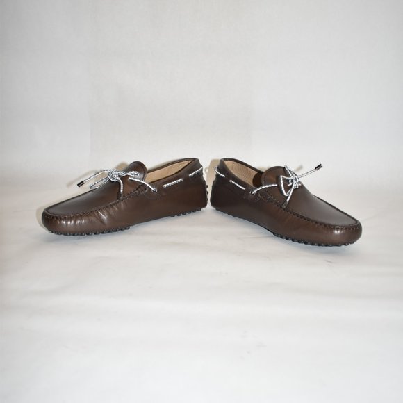 TOD\'S MEN Gommino Leather Driving Loafers SHOES 6 US MEN 8 WOMEN BROWN (D9) main image 7